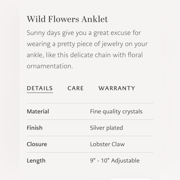 Brighton- BNWT/ tissue paper &cloth bag- Wild Flowers anklet. Great for holidays - Picture 3 of 11